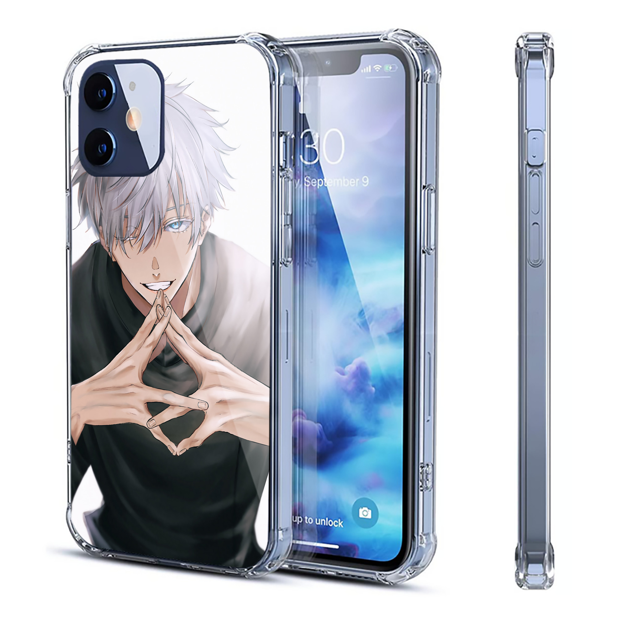 （画像用） 呪術廻戦 Jujutsu Kaisen 【iPhone 12シリーズ対応】透明スマホケース（クリアソフトケース）